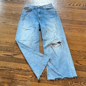 Rag & Bone Ruth Super High Rise ankle wide leg Jeans, 27